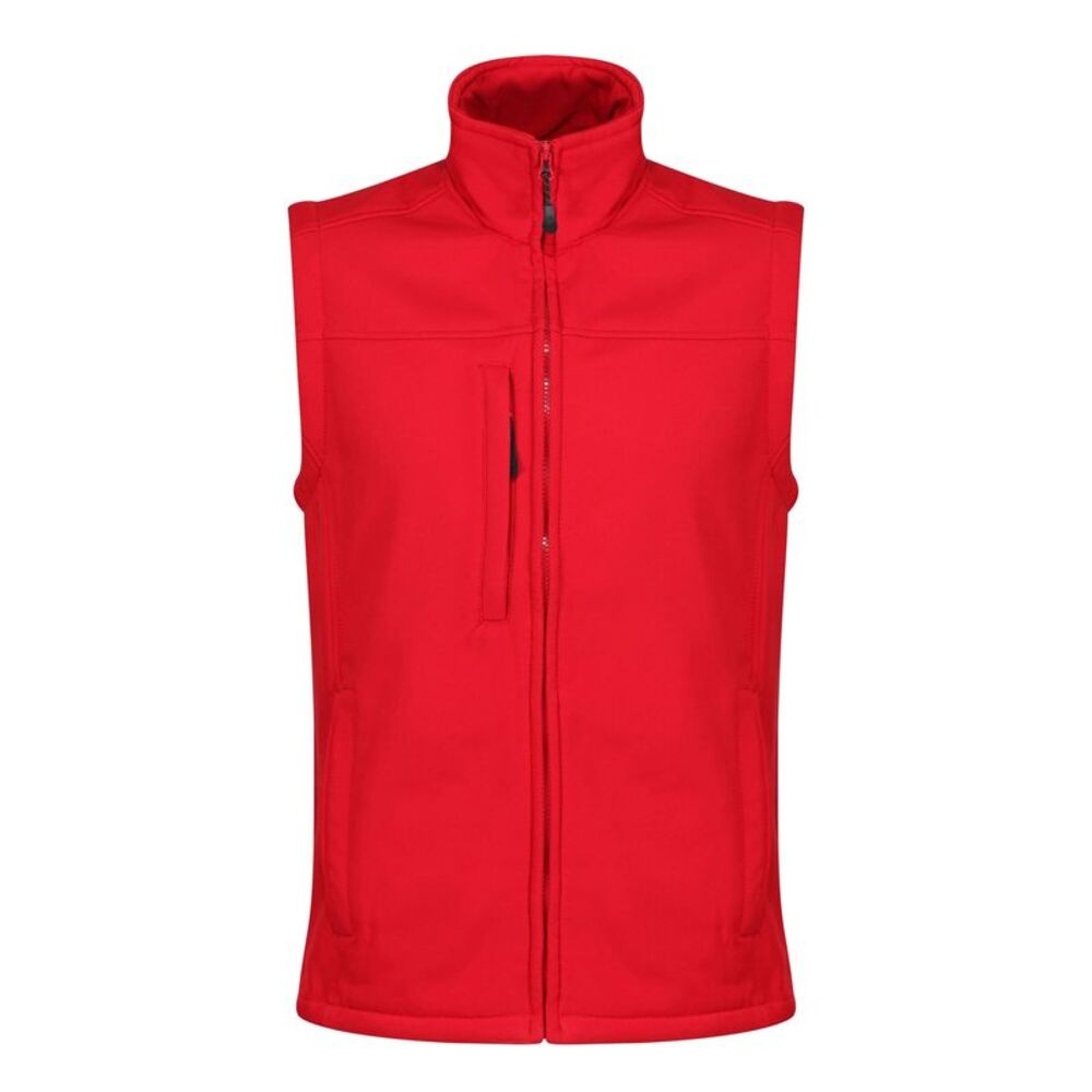 Regatta Mens Flux Softshell Body Warmer / Classic Red/Seal Grey